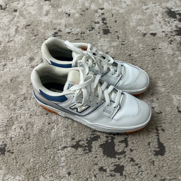 New Balance 550 Sneakers Size 8 - White Mercury Blue - Picture 1 of 7